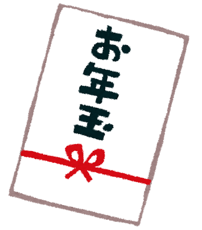 お年玉のぽち袋のイラスト